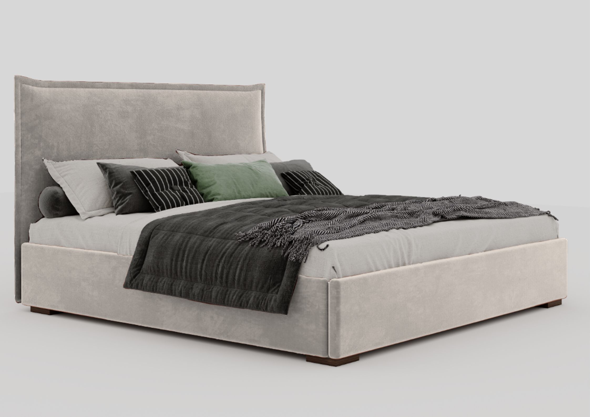 Beżowe łóżko 180x200cm